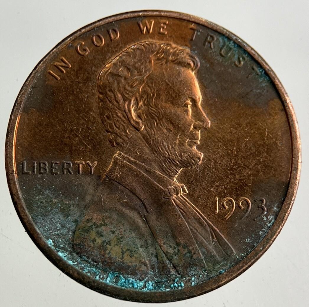 1993 US USA Lincoln One Cent Coin | Fine Collectable Grade