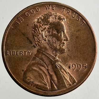 1995 US USA Lincoln One Cent Coin | Fine Collectable Grade