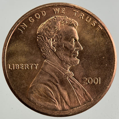 2001 US USA Lincoln One Cent Coin | Fine Collectable Grade