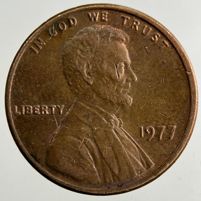 1977 US USA Lincoln One Cent Coin | Fine Collectable Grade