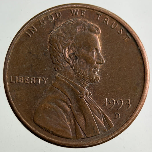 1993-D US USA Lincoln One Cent Coin | Fine Collectable Grade