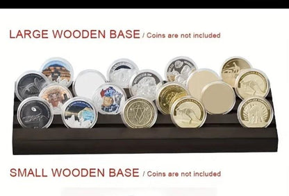 1 x Coin / Medal Solid Wood Display Stand For 1oz Silver or Gold Coins