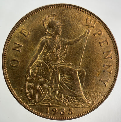 1935 George V One Penny Coin | Very Fine Grade