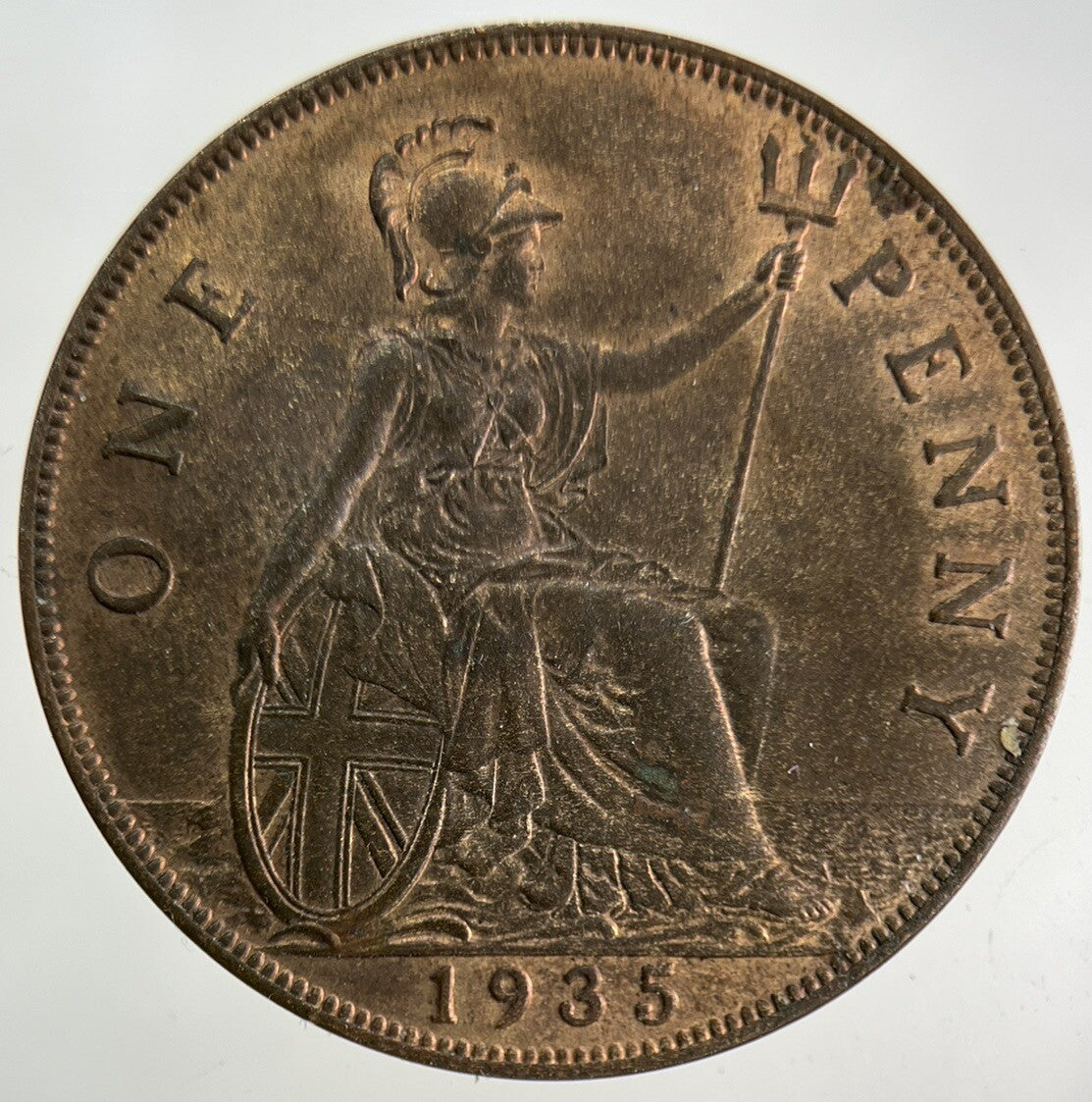 1935 George V One Penny Coin | Very Fine Grade