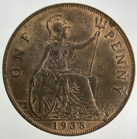 1935 George V One Penny Coin | Very Fine Grade