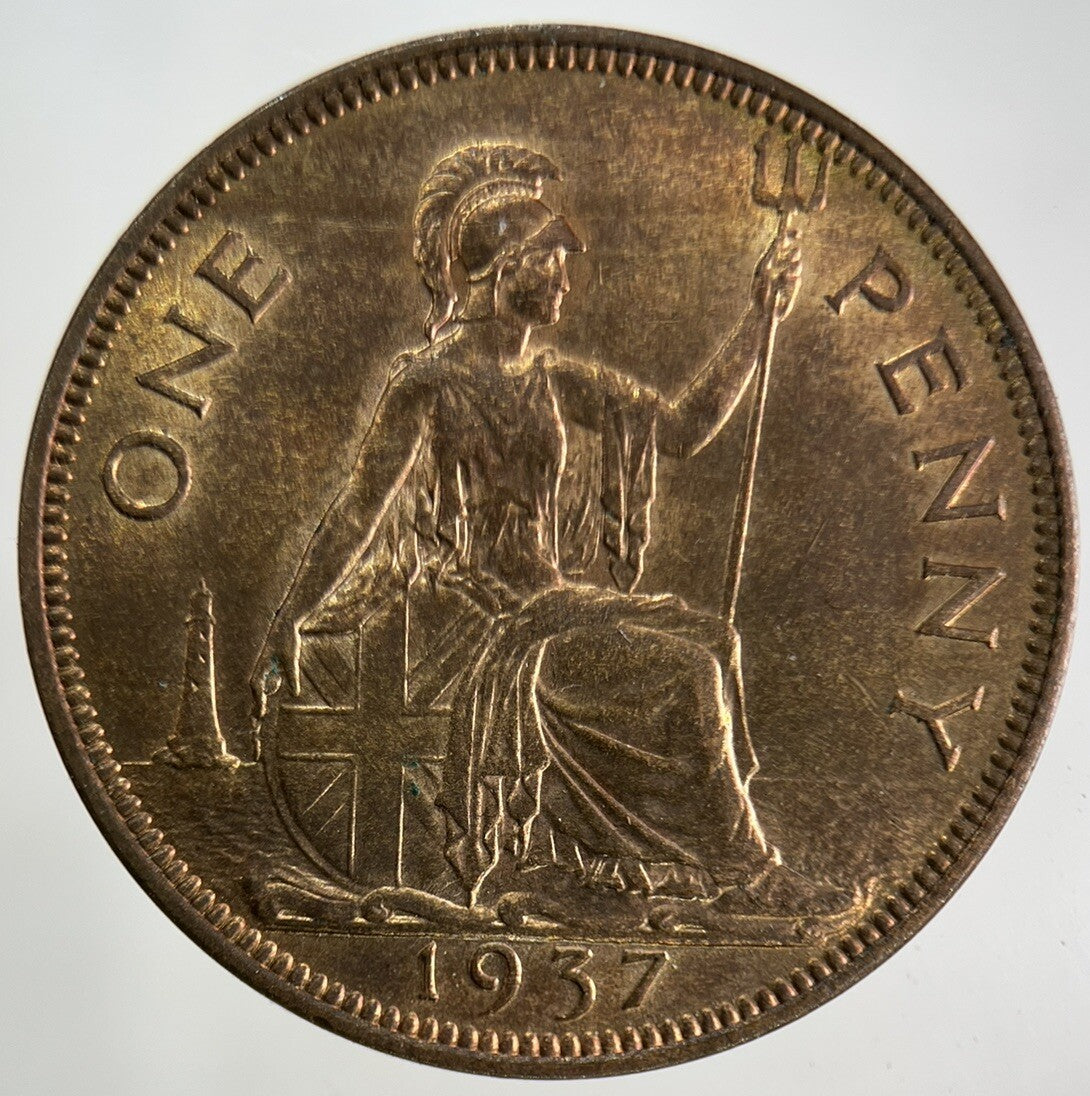 1937 George VI One Penny Coin | Very Fine Grade