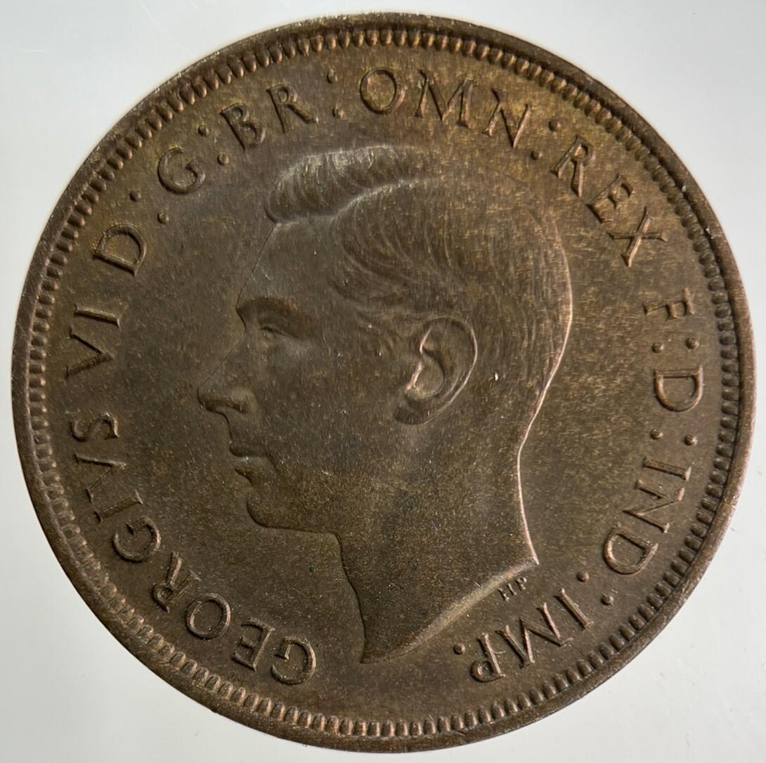 1937 George VI One Penny Coin | Very Fine Grade