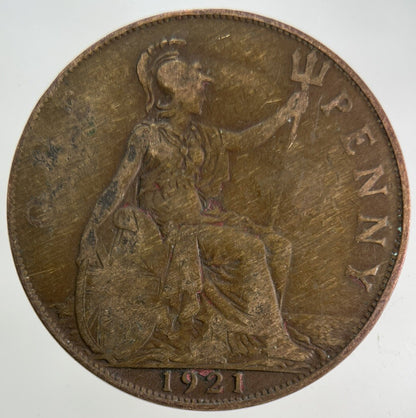 1921 George V One Penny Coin | Collectable Grade
