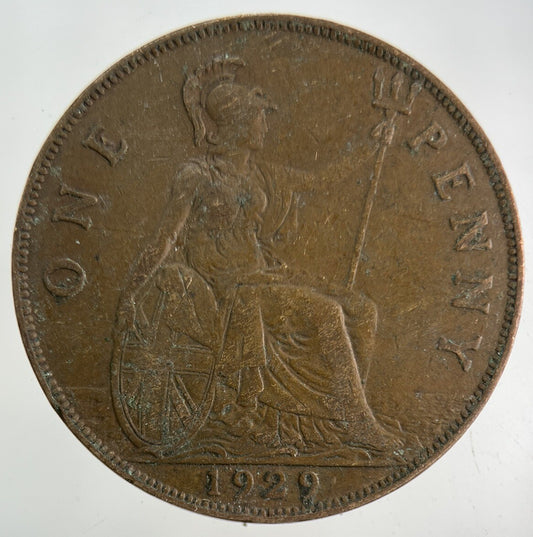 1929 George V One Penny Coin | Fine Collectable Grade