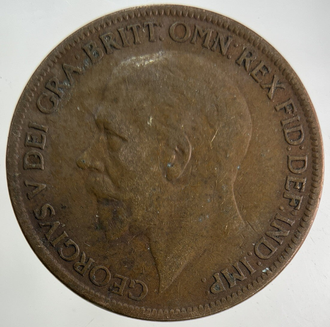 1927 George V One Penny Coin | Fine Collectable Grade
