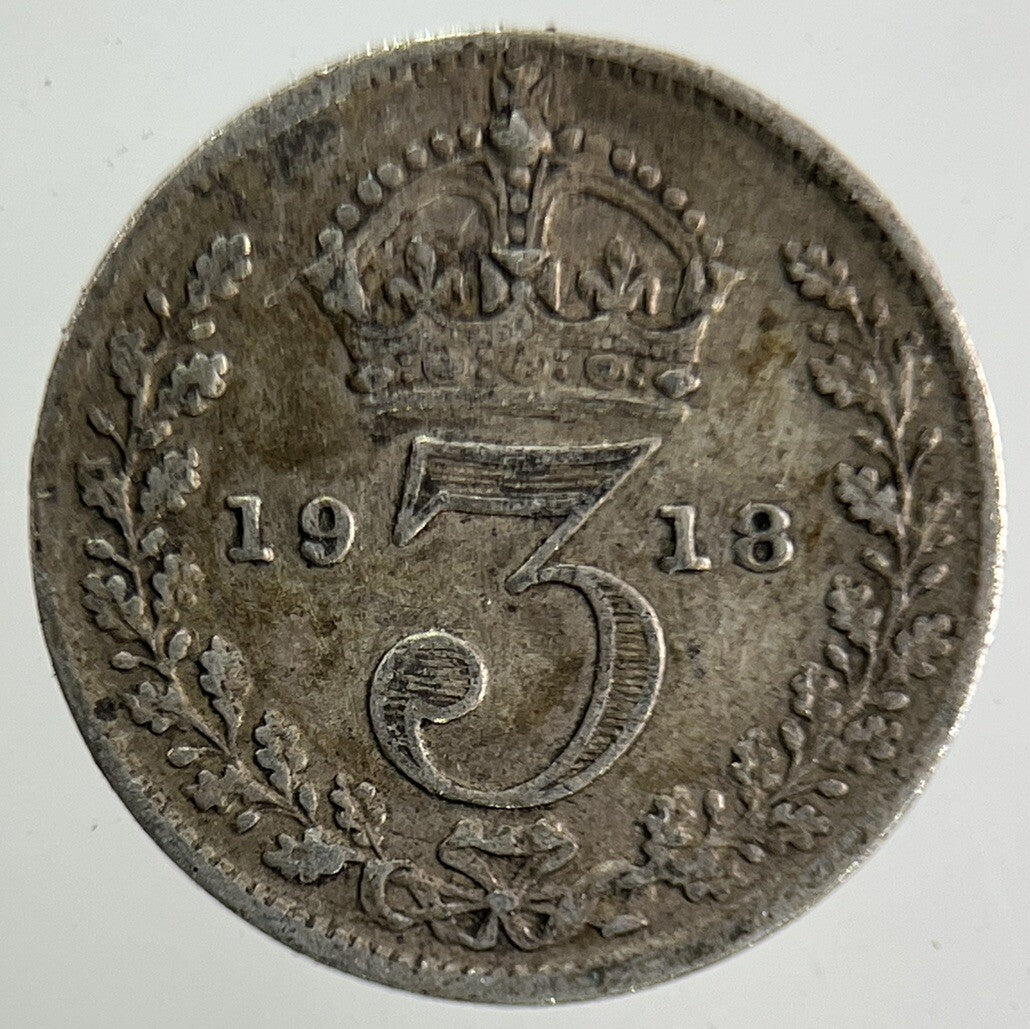 1918 George V Threepence Silver Coin | Fine Collectable Grade