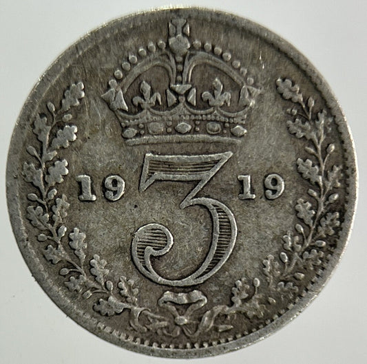 1919 George V Threepence Silver Coin | Fine Collectable Grade
