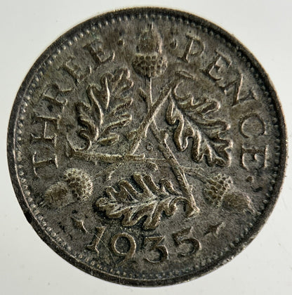 1935 George V Threepence Silver Coin | Fine Collectable Grade