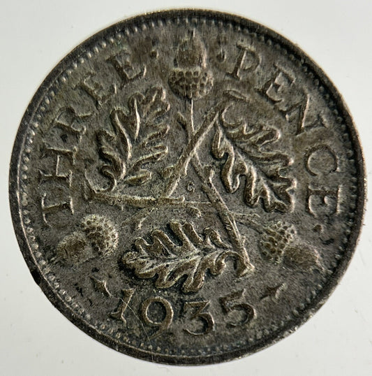 1935 George V Threepence Silver Coin | Fine Collectable Grade