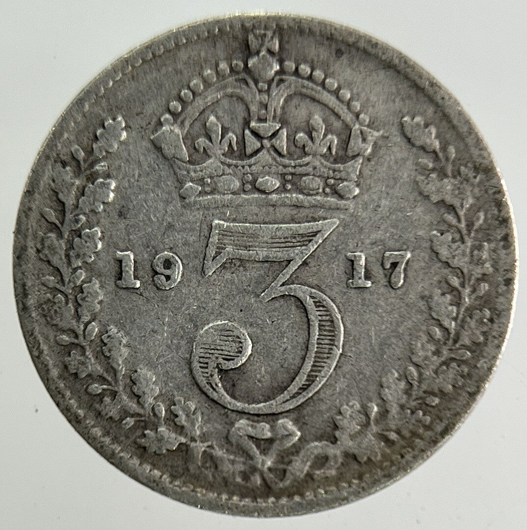 1917 George V Threepence Silver Coin | Fine Collectable Grade