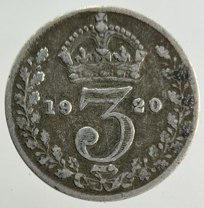 1920 George V Threepence Silver Coin | Fine Collectable Grade