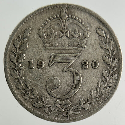1920 George V Threepence Silver Coin | Fine Collectable Grade