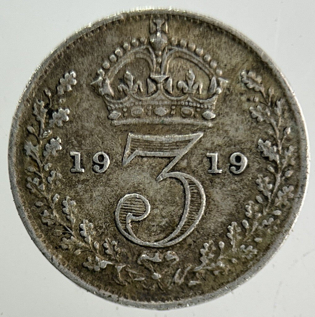 1919 George V Threepence Silver Coin | Fine Collectable Grade
