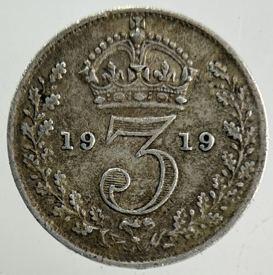 1919 George V Threepence Silver Coin | Fine Collectable Grade
