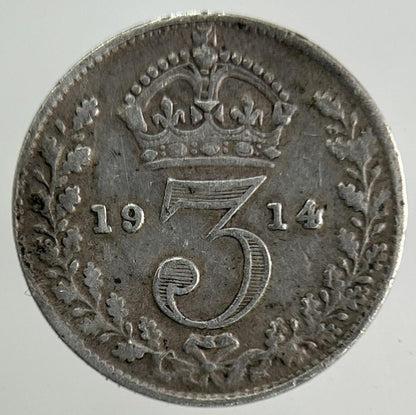 1914 George V Threepence Silver Coin | Fine Collectable Grade