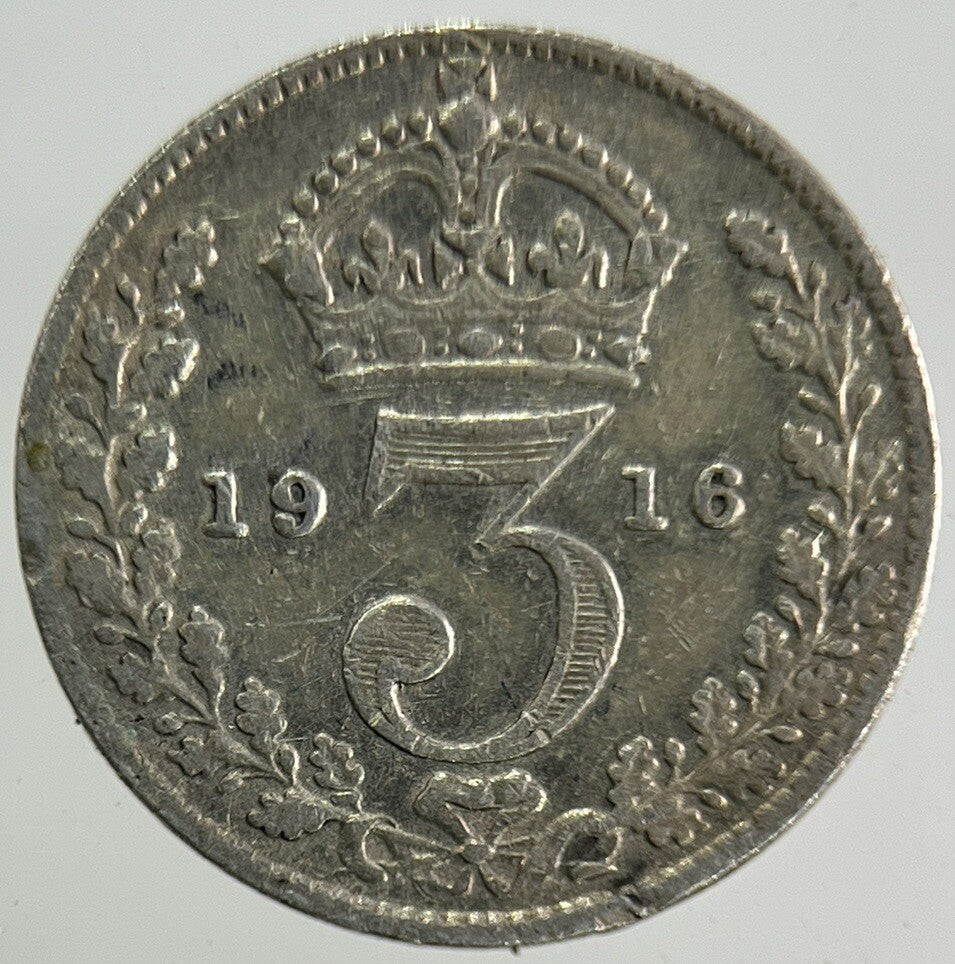 1916 George V Threepence Silver Coin | Fine Collectable Grade