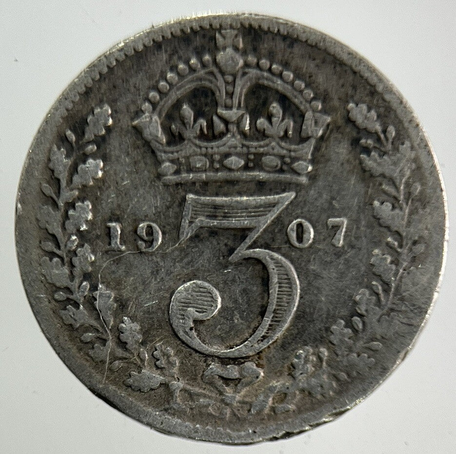 1907 Edward VII Threepence Silver Coin | Fine Collectable Grade