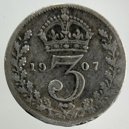 1907 Edward VII Threepence Silver Coin | Fine Collectable Grade