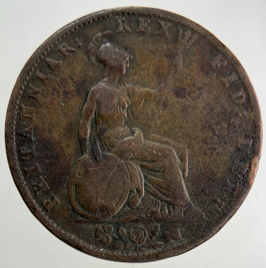 1837 William IV Half-Penny Coin | Collectable Grade