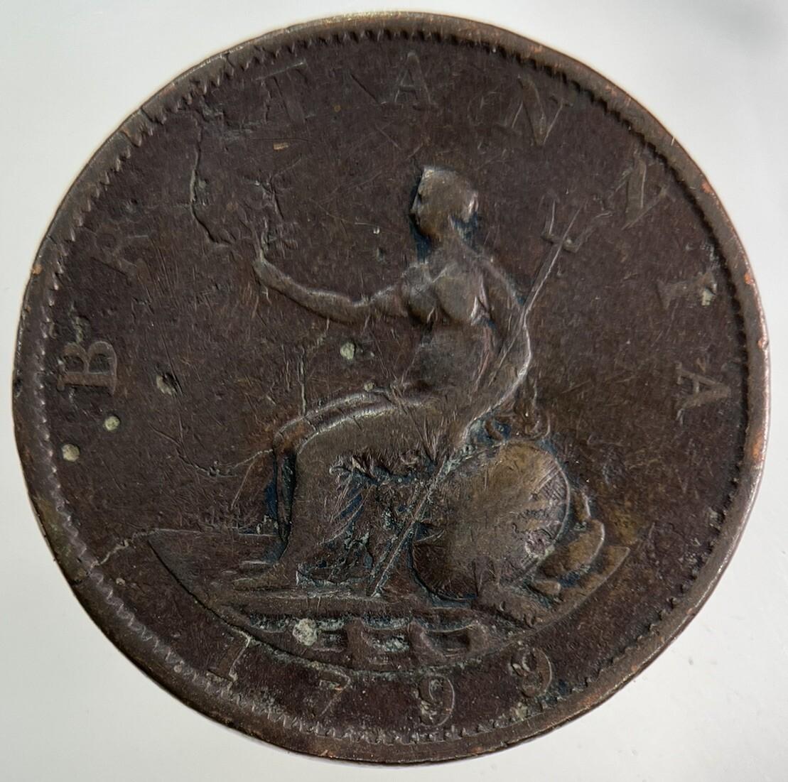 1799 George III 3rd Half-Penny Coin | Collectable Grade