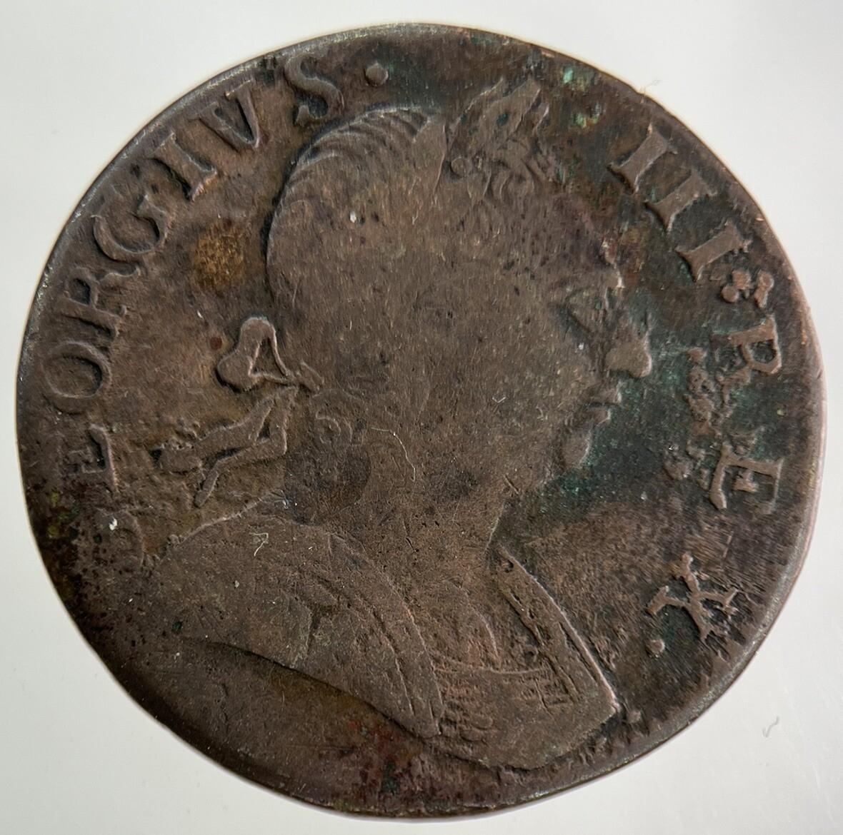 1775 George III 3rd Half-Penny Coin | Collectable Grade