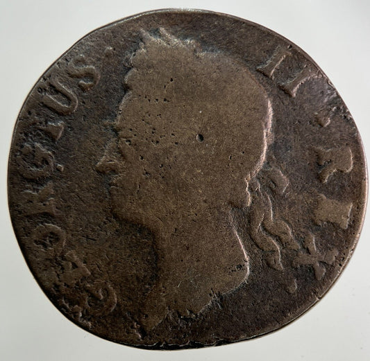1744 Irish Half-Penny Coin | Collectable Grade