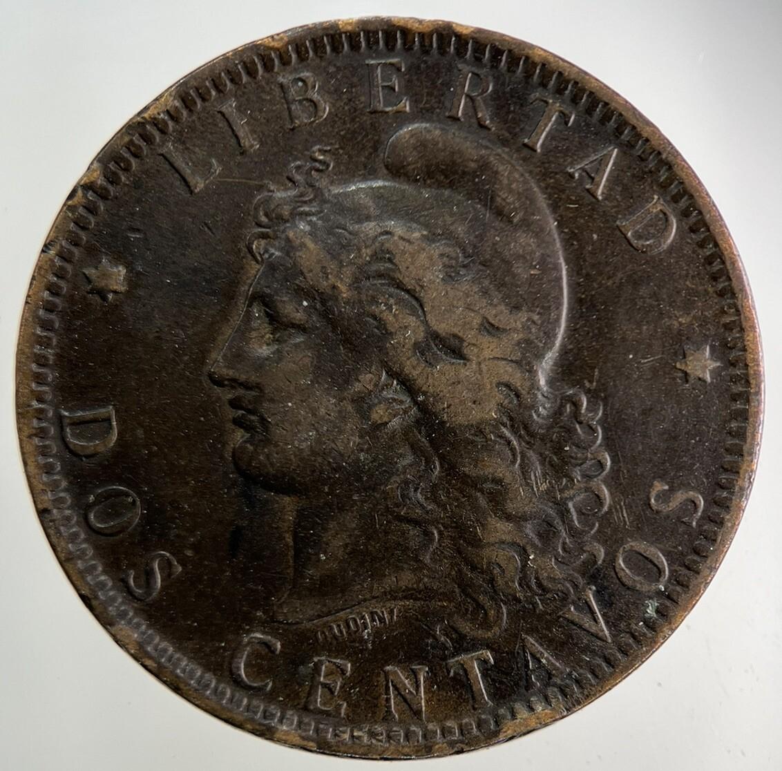 1893 Argentina 2 Dos Centavos Coin | Collectable Grade