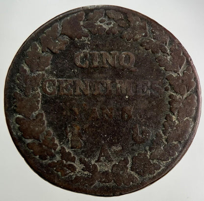 France 5 Cinq Centimes Lan’8 A Coin | Collectable Grade