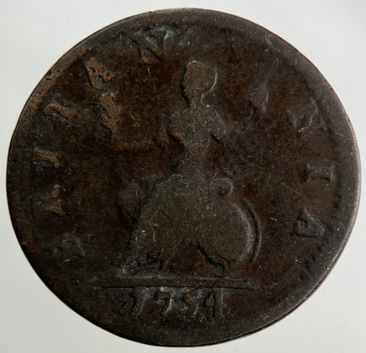 1754 George II 2nd Farthing Coin | Collectable Grade