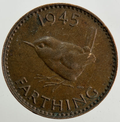 1945 George VI Farthing Coin | Fine Collectable Grade