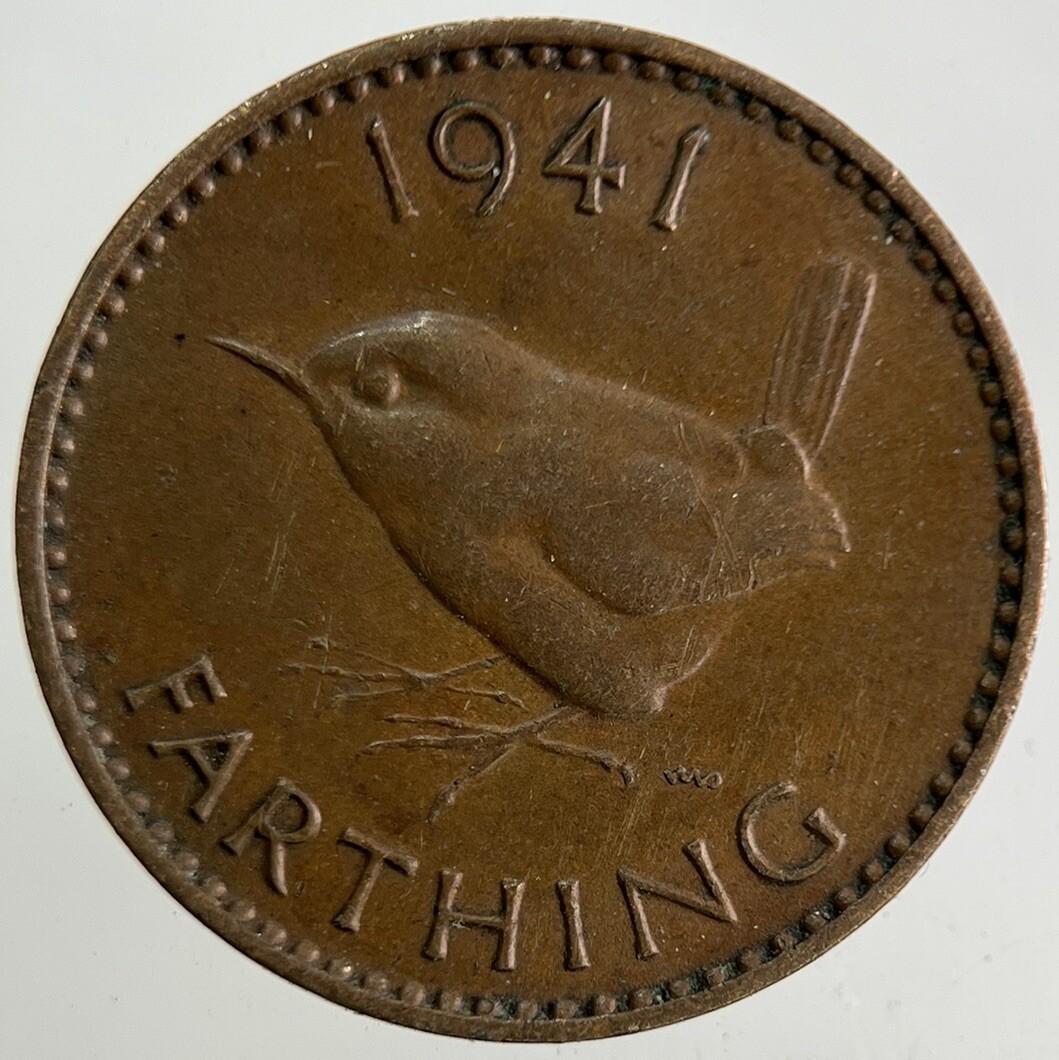 1941 George VI Farthing Coin | Fine Collectable Grade