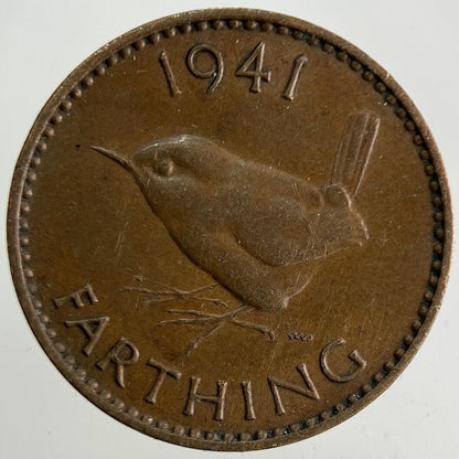 1941 George VI Farthing Coin | Fine Collectable Grade