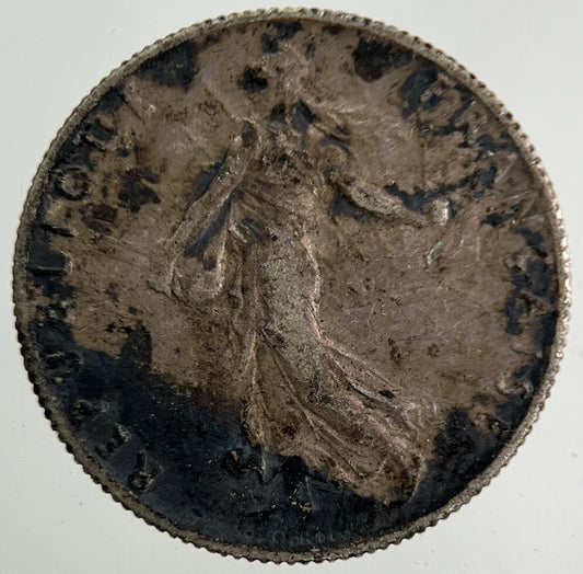 1916 France 50 Centimes Silver Coin | Fine Collectable Grade