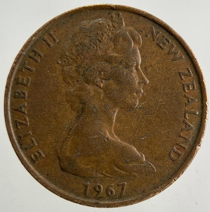 1967 New Zealand 2 Cents Coin | Fine Collectable Grade