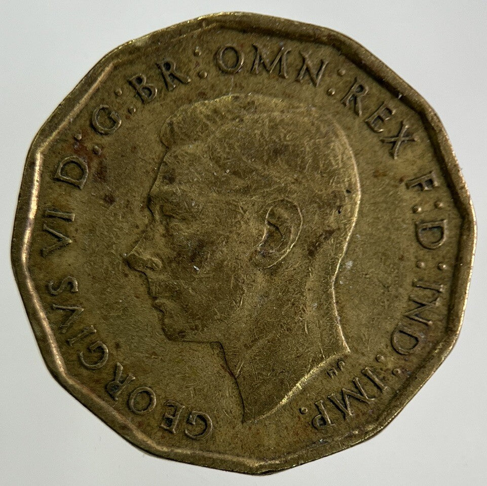 1945 George VI Brass Threepence Coin | Fine Collectable Grade