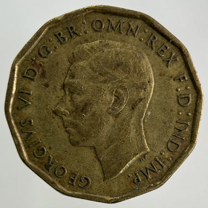 1945 George VI Brass Threepence Coin | Fine Collectable Grade