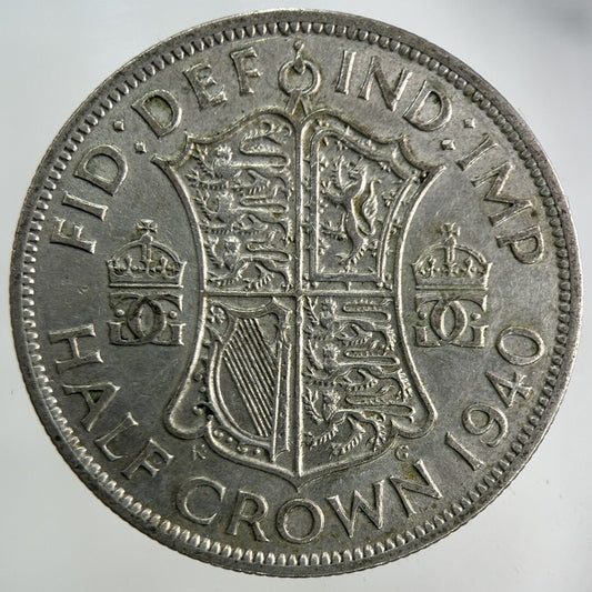 1940 George VI Half-Crown Silver Coin | Fine Collectable Grade