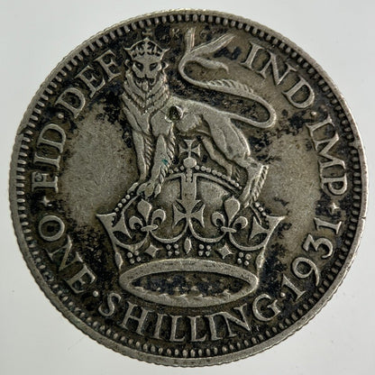 1931 George V Shilling Silver Coin | Collectable Grade