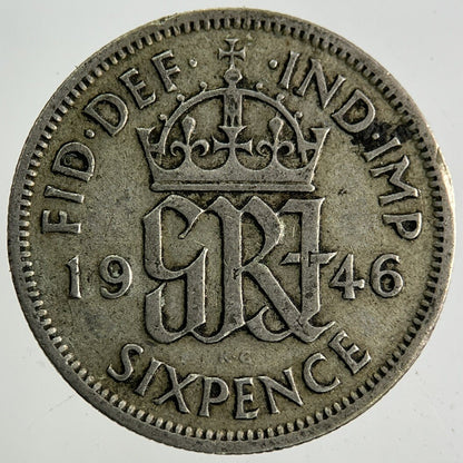 1946 George VI Sixpence Silver Coin | Fine Collectable Grade