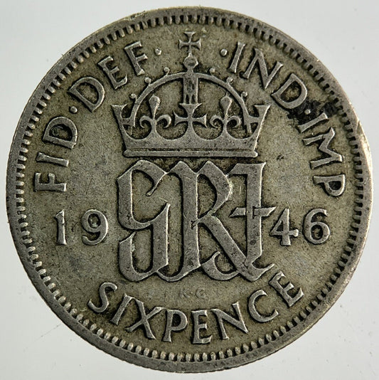1946 George VI Sixpence Silver Coin | Fine Collectable Grade