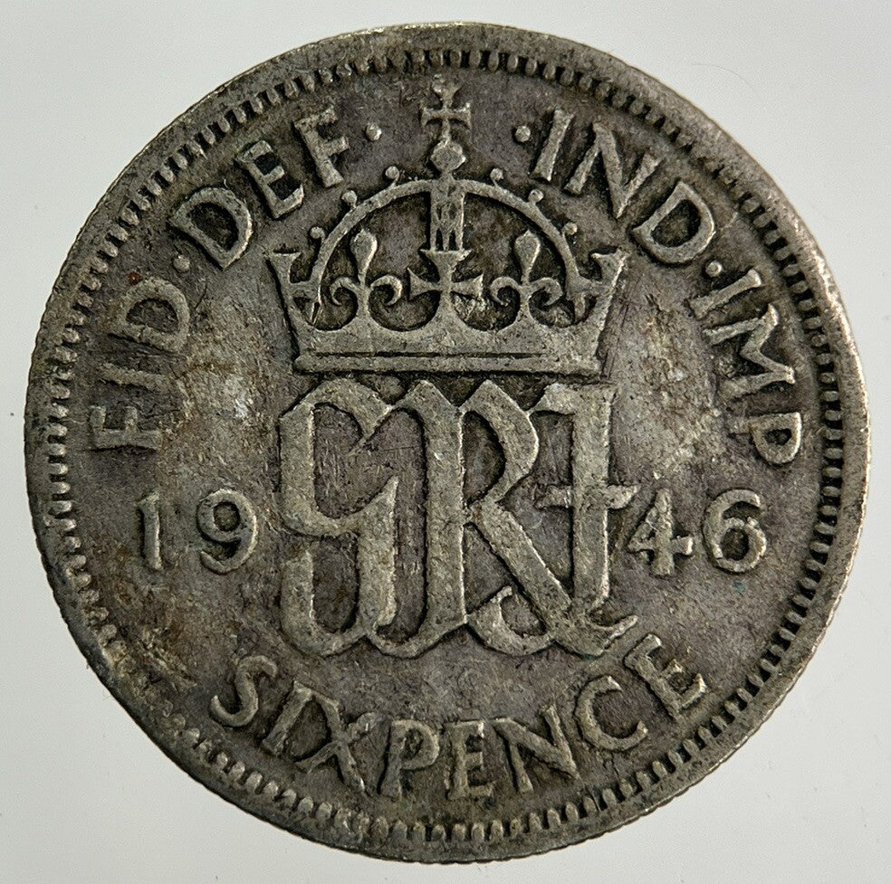 1946 George VI Sixpence Silver Coin | Fine Collectable Grade