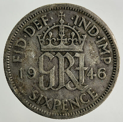 1946 George VI Sixpence Silver Coin | Fine Collectable Grade