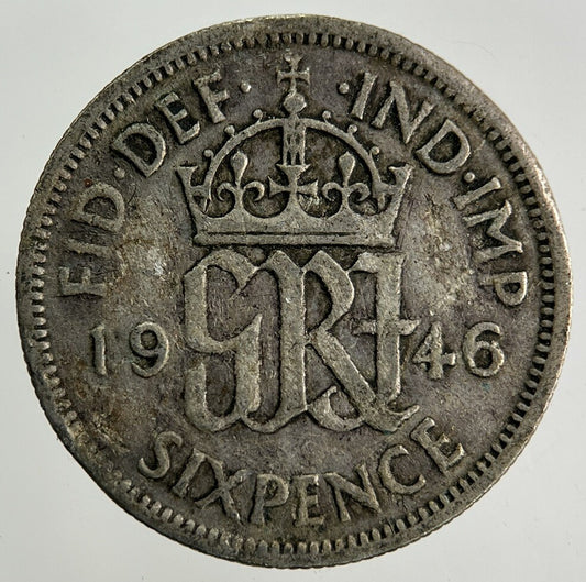1946 George VI Sixpence Silver Coin | Fine Collectable Grade