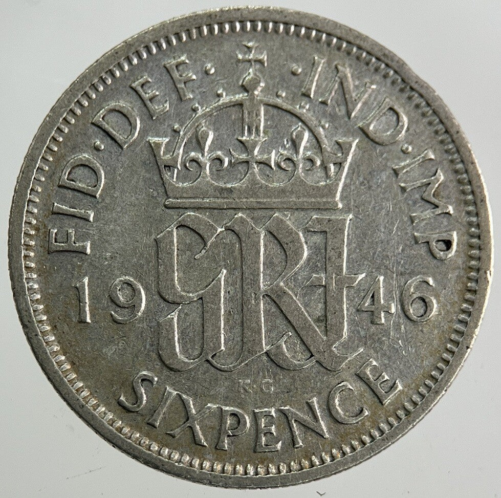 1946 George VI Sixpence Silver Coin | Fine Collectable Grade