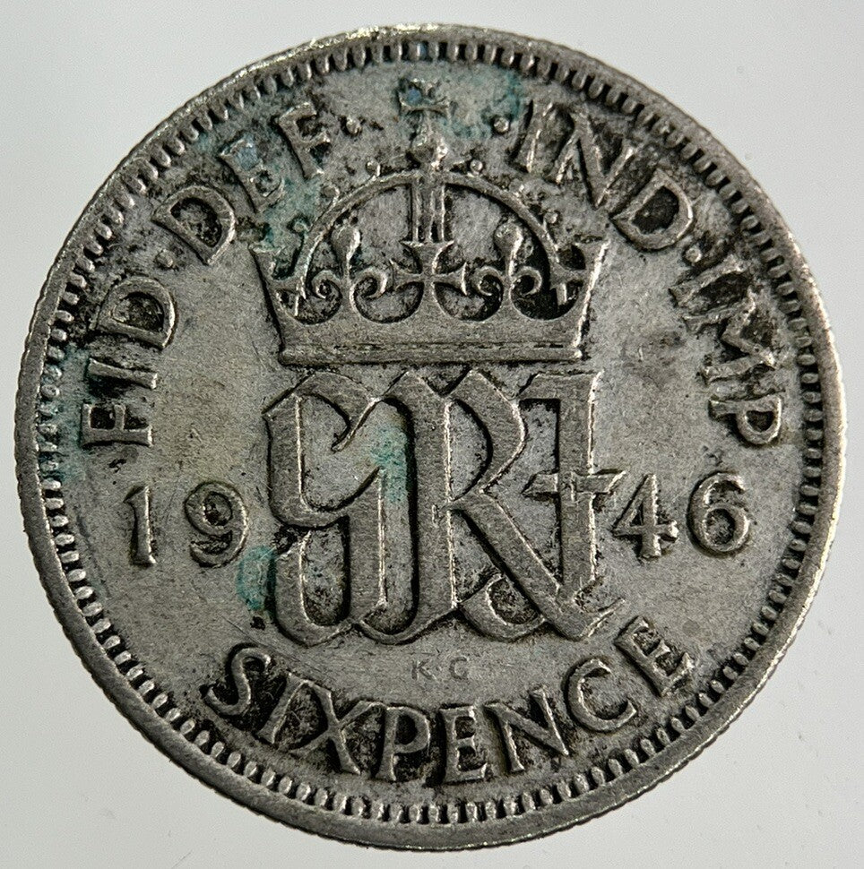 1946 George VI Sixpence Silver Coin | Fine Collectable Grade